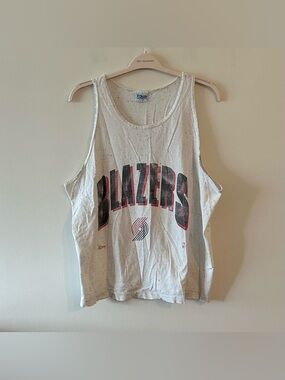 Vintage Portland Trail Blazers Tank Top 90s Graphic XL Distressed USA Salem